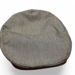 Brixton Brown Pinstripe Flat Cap